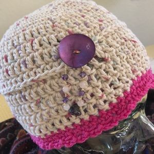 Cotton hat with Crystal Jewlery * Medium
